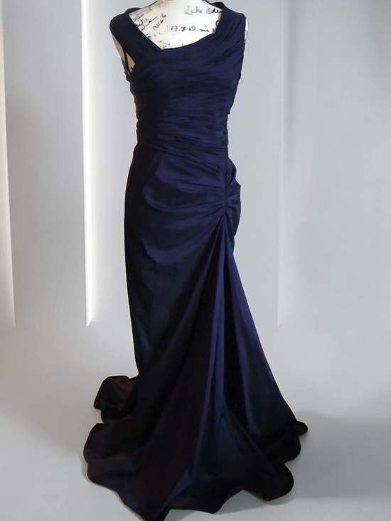 Adrianna Papell Dresses & Skirts - Adrianna Papell Rich Purple Ruched Evening Gown